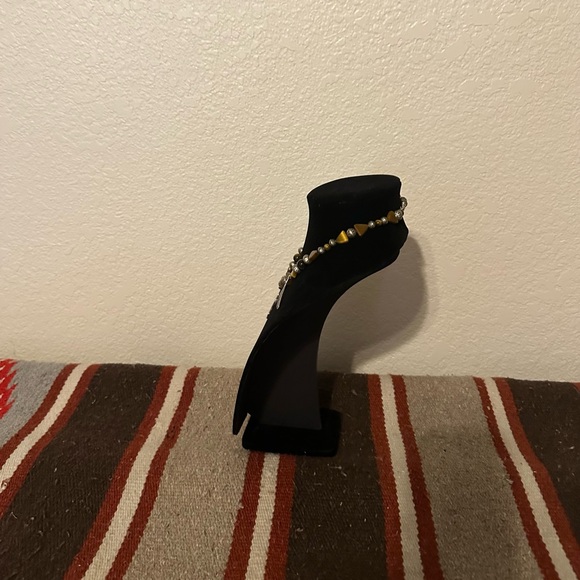 Hand Crafted Tiger Eye, Sterling Silver & Vintage Tiger Eye inlaid Eagle Pendant - Picture 2 of 5